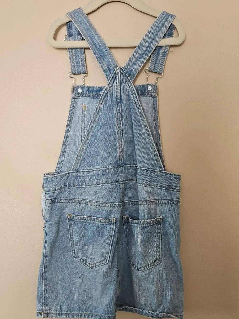 Light Blue Denim Overall Dress for Girls - Casual Pinafore